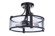 Craftmade - 55353-FB - Three Light Semi Flush Mount - Elliot - Flat Black