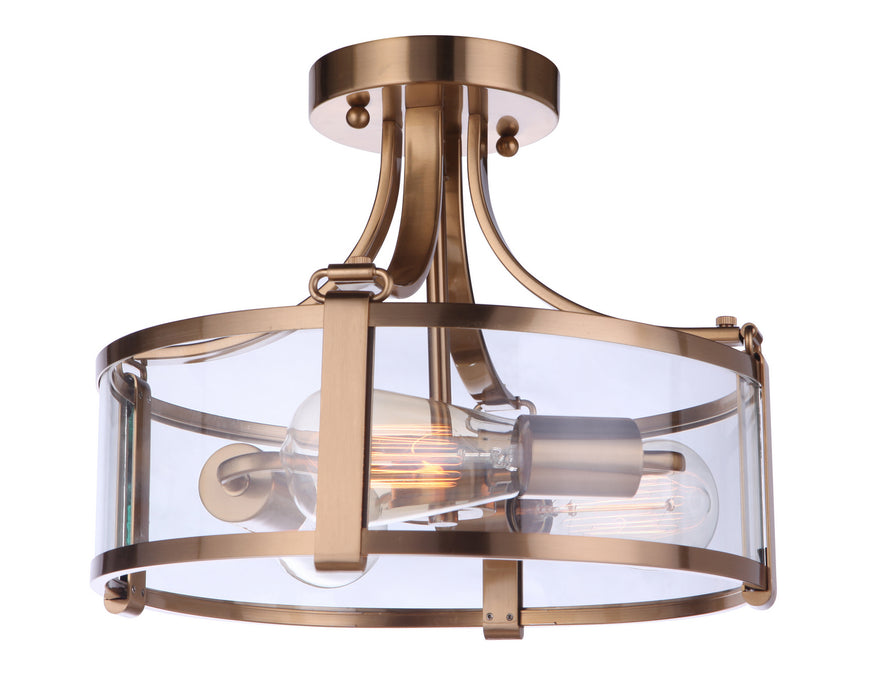 Craftmade - 55353-SB - Three Light Semi Flush Mount - Elliot - Satin Brass