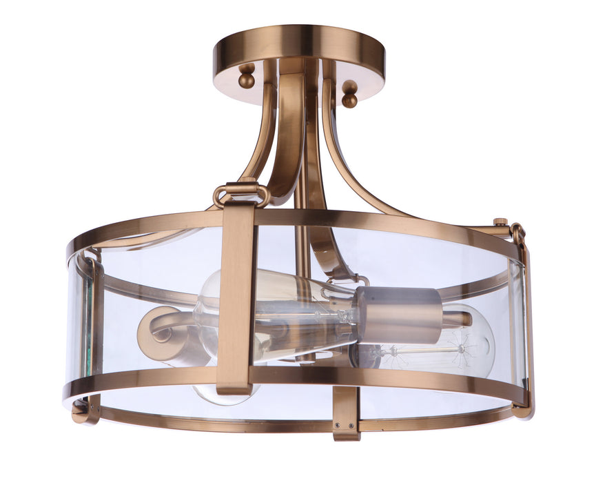 Craftmade - 55353-SB - Three Light Semi Flush Mount - Elliot - Satin Brass