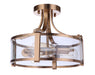 Craftmade - 55353-SB - Three Light Semi Flush Mount - Elliot - Satin Brass