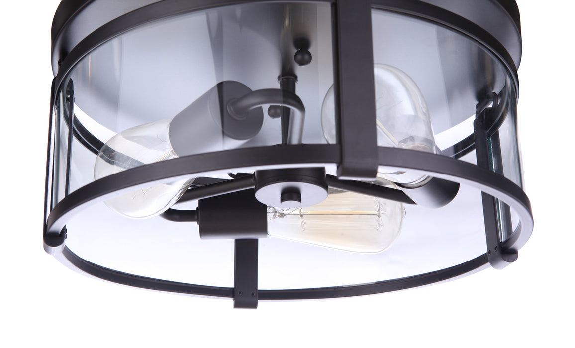 Craftmade - 55383-FB - Three Light Flushmount - Elliot - Flat Black