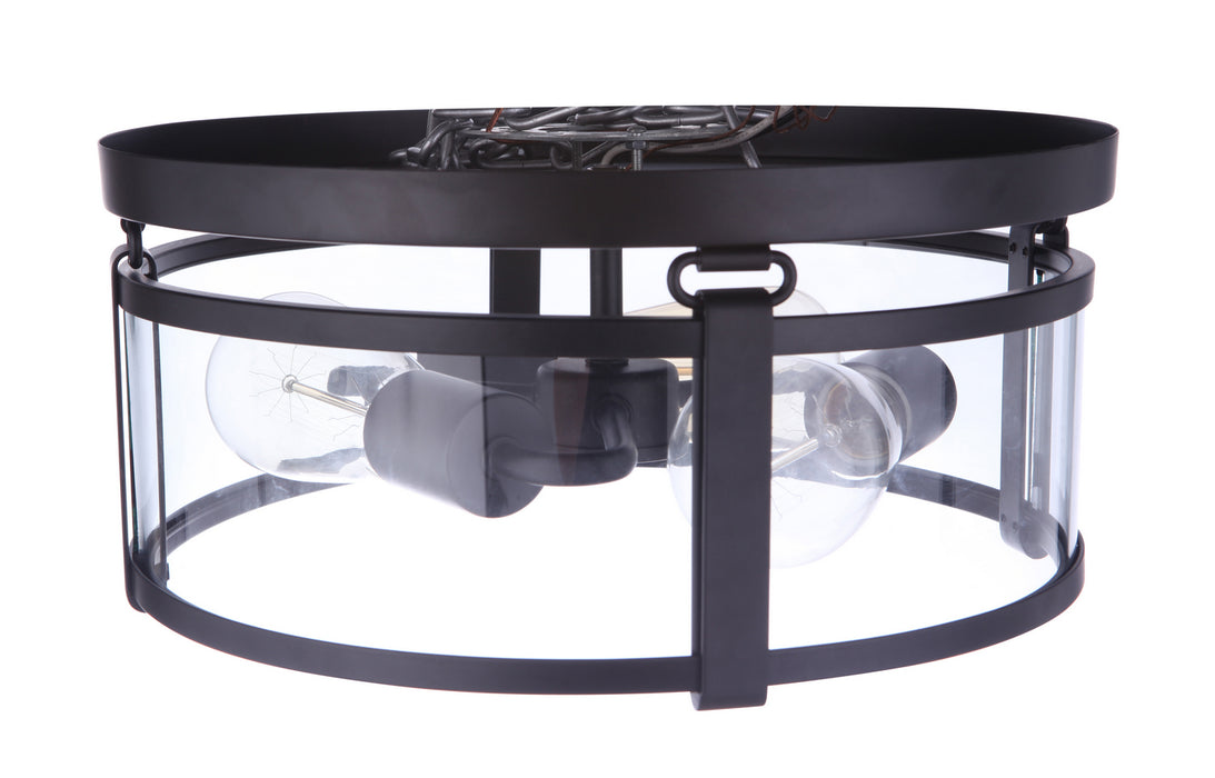 Craftmade - 55383-FB - Three Light Flushmount - Elliot - Flat Black