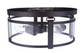 Craftmade - 55383-FB - Three Light Flushmount - Elliot - Flat Black