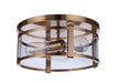 Craftmade - 55383-SB - Three Light Flushmount - Elliot - Satin Brass