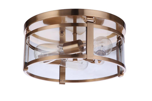 Craftmade - 55383-SB - Three Light Flushmount - Elliot - Satin Brass