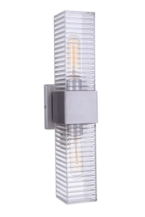 Craftmade - ZA4500-SA - Two Light Outdoor Wall Mount - Ridge - Satin Aluminum