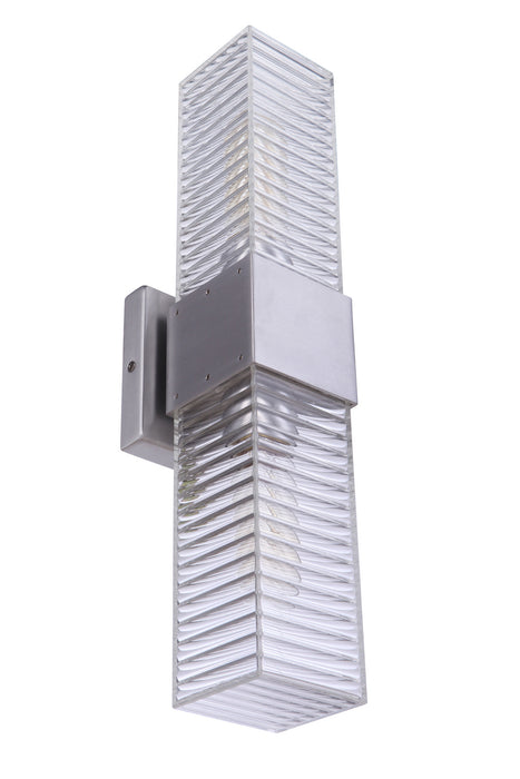 Craftmade - ZA4500-SA - Two Light Outdoor Wall Mount - Ridge - Satin Aluminum
