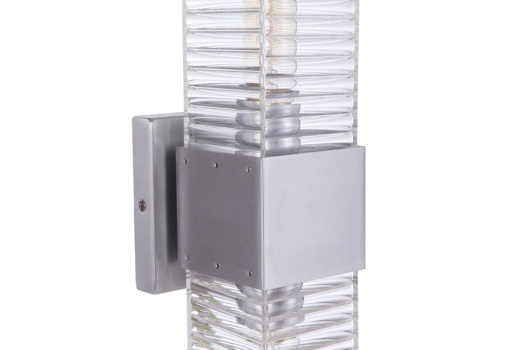 Craftmade - ZA4500-SA - Two Light Outdoor Wall Mount - Ridge - Satin Aluminum