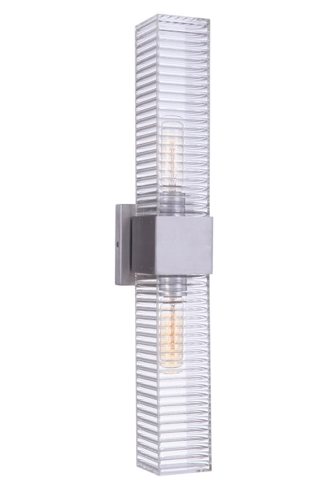 Craftmade - ZA4510-SA - Two Light Outdoor Wall Mount - Ridge - Satin Aluminum