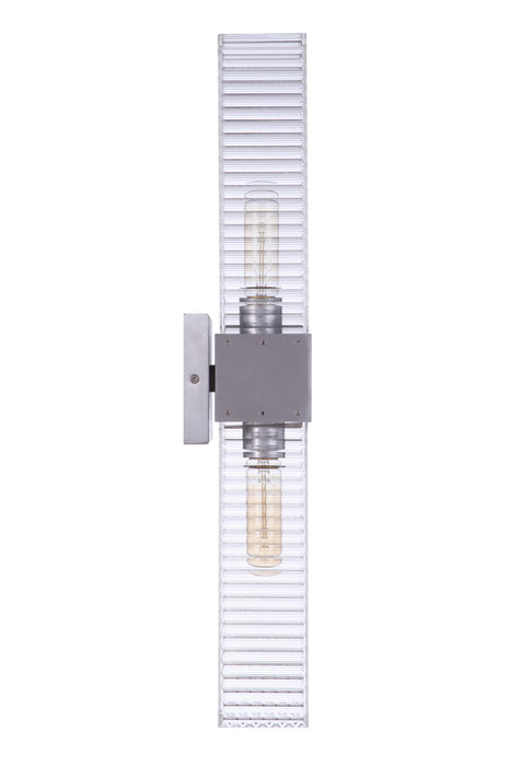 Craftmade - ZA4510-SA - Two Light Outdoor Wall Mount - Ridge - Satin Aluminum