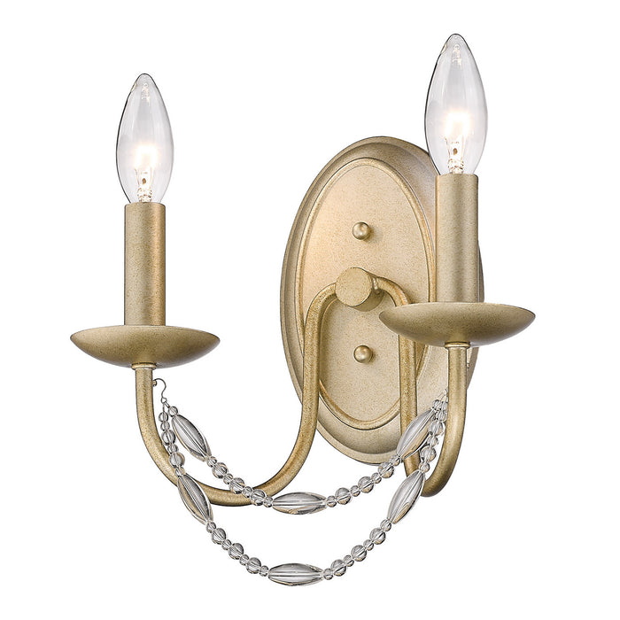 Golden - 7644-2W GA - Two Light Wall Sconce - Mirabella - Golden Aura