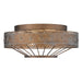 Golden - 7856-FM CP - Two Light Flush Mount - Ferris - Copper Patina