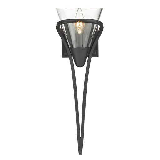 Olympia One Light Wall Sconce Matte Black