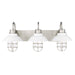 Golden - 3320-BA3 PW-WHT - Three Light Bath Vanity - Lana - Pewter