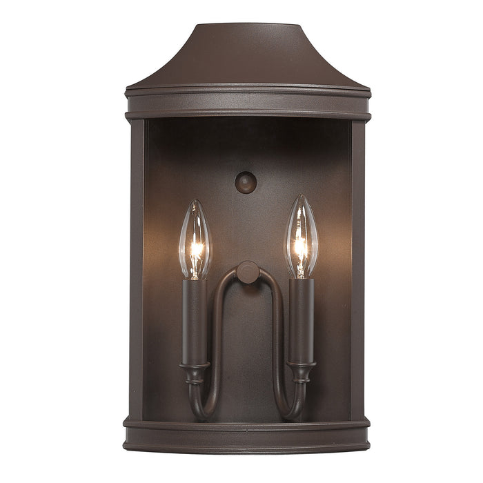 Golden - 4308-OWM TBZ - Two Light Outdoor Wall Sconce - Cohen - Textured Bronze