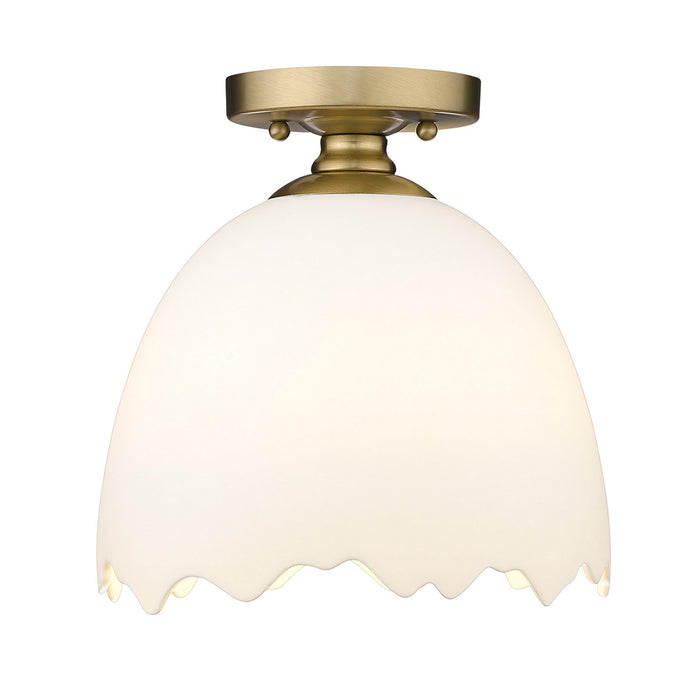 Golden - 6951-SF BCB-POR - One Light Semi-Flush Mount - Brinkley - Brushed Champagne Brass