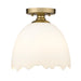 Golden - 6951-SF BCB-POR - One Light Semi-Flush Mount - Brinkley - Brushed Champagne Brass