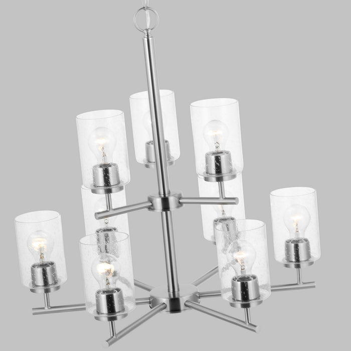 Generation Lighting - 31172-962 - Nine Light Chandelier - Oslo - Brushed Nickel