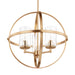 Generation Lighting - 3124673-848 - Three Light Chandelier - Alturas - Satin Brass