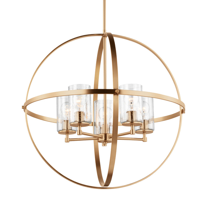 Generation Lighting - 3124675-848 - Five Light Chandelier - Alturas - Satin Brass