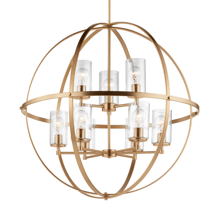 Generation Lighting - 3124679-848 - Nine Light Chandelier - Alturas - Satin Brass