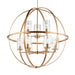 Generation Lighting - 3124679-848 - Nine Light Chandelier - Alturas - Satin Brass
