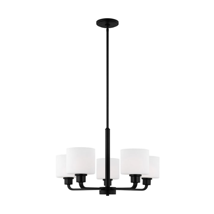 Generation Lighting - 3128805-112 - Five Light Chandelier - Canfield - Midnight Black