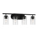 Generation Lighting - 41173-112 - Four Light Wall / Bath - Oslo - Midnight Black