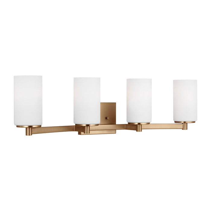Generation Lighting - 4439104-848 - Four Light Wall / Bath - Hettinger - Satin Brass