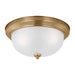 Generation Lighting - 77065-848 - Three Light Flush Mount - Geary - Satin Brass