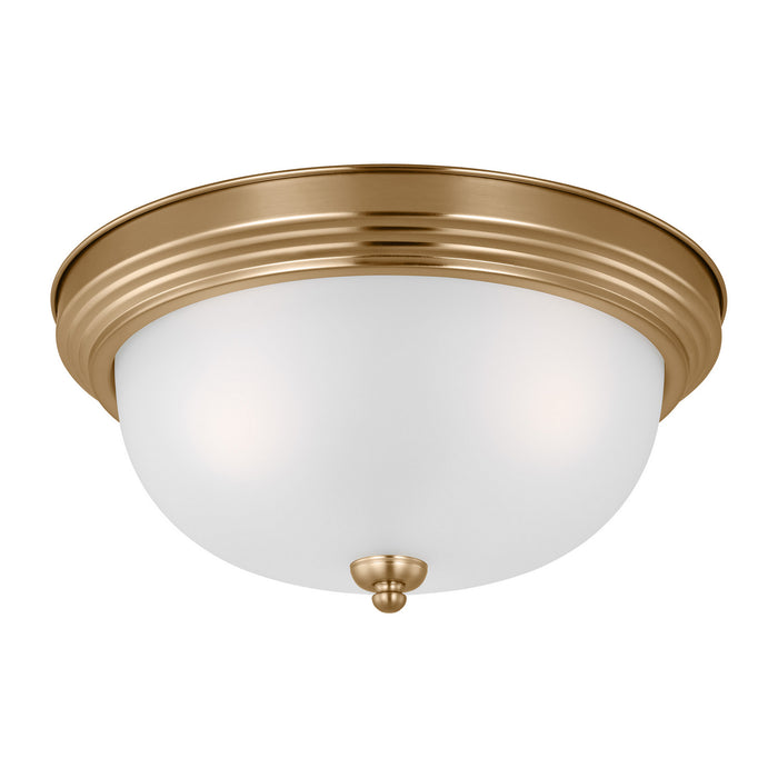 Generation Lighting - 77065EN3-848 - Three Light Flush Mount - Geary - Satin Brass