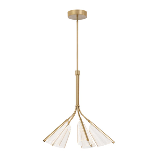 Mulberry LED Chandelier Brushed Gold/Light Guide