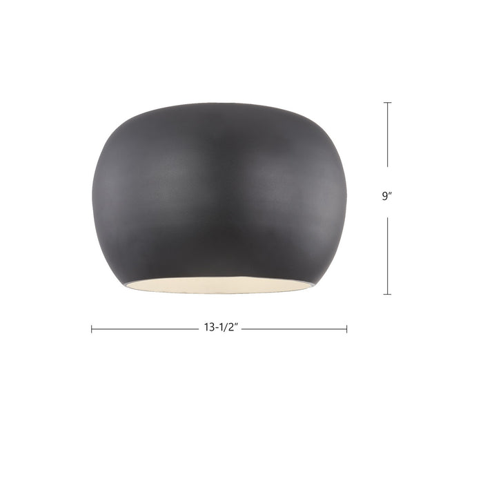 Kuzco Lighting - FM44614-BK/WH - LED Flush Mount - Croft - Black/White