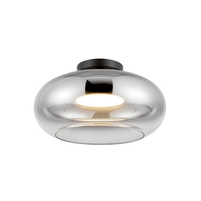 Kuzco Lighting - SF62014-BK/CH - LED Semi-Flush Mount - Trinity - Black/Chrome