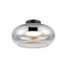 Kuzco Lighting - SF62014-BK/CH - LED Semi-Flush Mount - Trinity - Black/Chrome