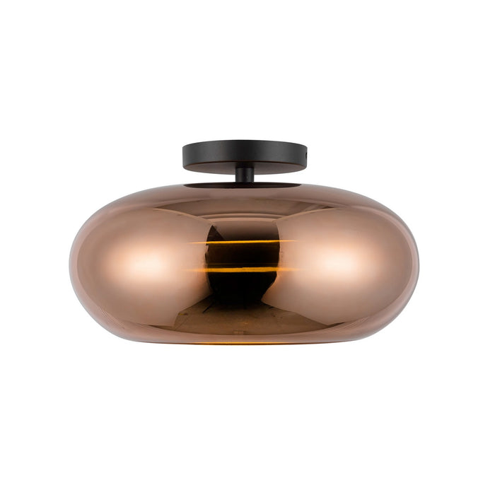 Kuzco Lighting - SF62014-BK/CP - LED Semi-Flush Mount - Trinity - Black/Copper