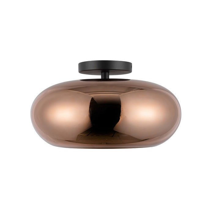 Kuzco Lighting - SF62014-BK/CP - LED Semi-Flush Mount - Trinity - Black/Copper