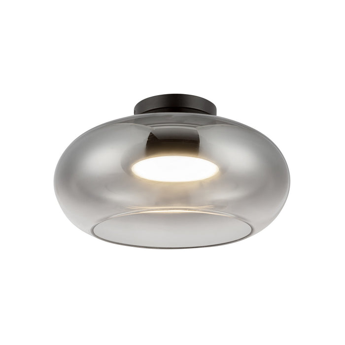 Kuzco Lighting - SF62014-BK/SM - LED Semi-Flush Mount - Trinity - Black/Smoked