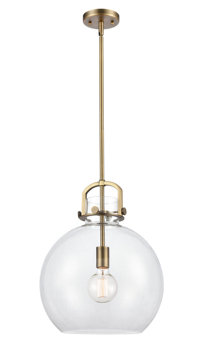 Innovations - 410-1S-BB-14CL - LED Pendant - Newton - Brushed Brass