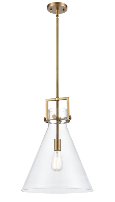 Innovations - 411-1S-BB-14CL - LED Pendant - Newton - Brushed Brass