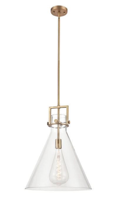 Innovations - 411-1S-BB-16CL - LED Pendant - Newton - Brushed Brass