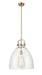 Innovations - 412-1S-BB-16CL - LED Pendant - Newton - Brushed Brass