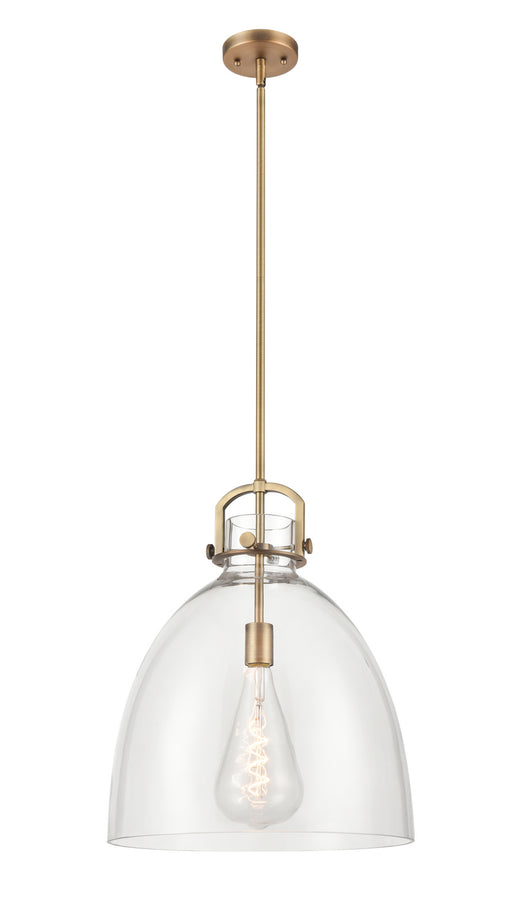 Innovations - 412-1S-BB-16CL - LED Pendant - Newton - Brushed Brass