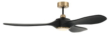 Craftmade - EVY60FBSB3-NWF - 60" Ceiling Fan - Envy 60" Ceiling fan, no Wifi - Flat Black/Satin Brass