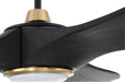 Craftmade - EVY60FBSB3-NWF - 60" Ceiling Fan - Envy 60" Ceiling fan, no Wifi - Flat Black/Satin Brass