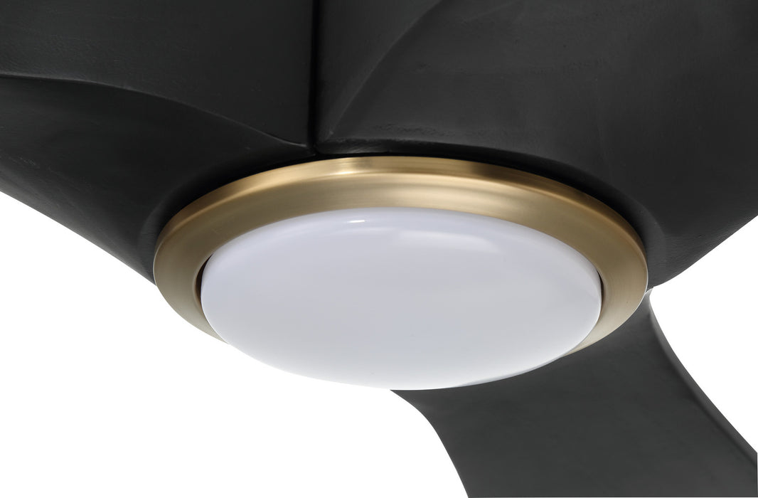 Craftmade - EVY60FBSB3-NWF - 60" Ceiling Fan - Envy 60" Ceiling fan, no Wifi - Flat Black/Satin Brass