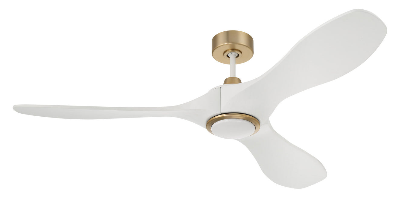 Craftmade - EVY60WSB3-NWF - 60" Ceiling Fan - Envy 60" Ceiling fan, no Wifi - White/Satin Brass