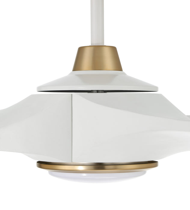 Craftmade - EVY60WSB3-NWF - 60" Ceiling Fan - Envy 60" Ceiling fan, no Wifi - White/Satin Brass