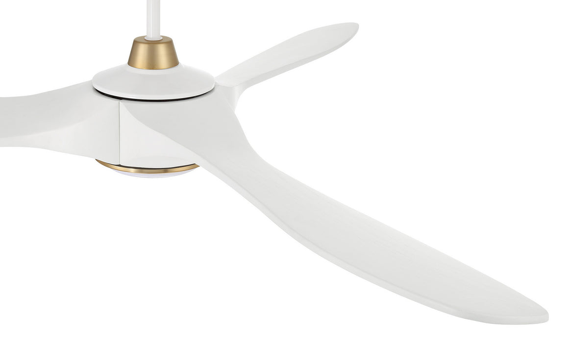 Craftmade - EVY60WSB3-NWF - 60" Ceiling Fan - Envy 60" Ceiling fan, no Wifi - White/Satin Brass
