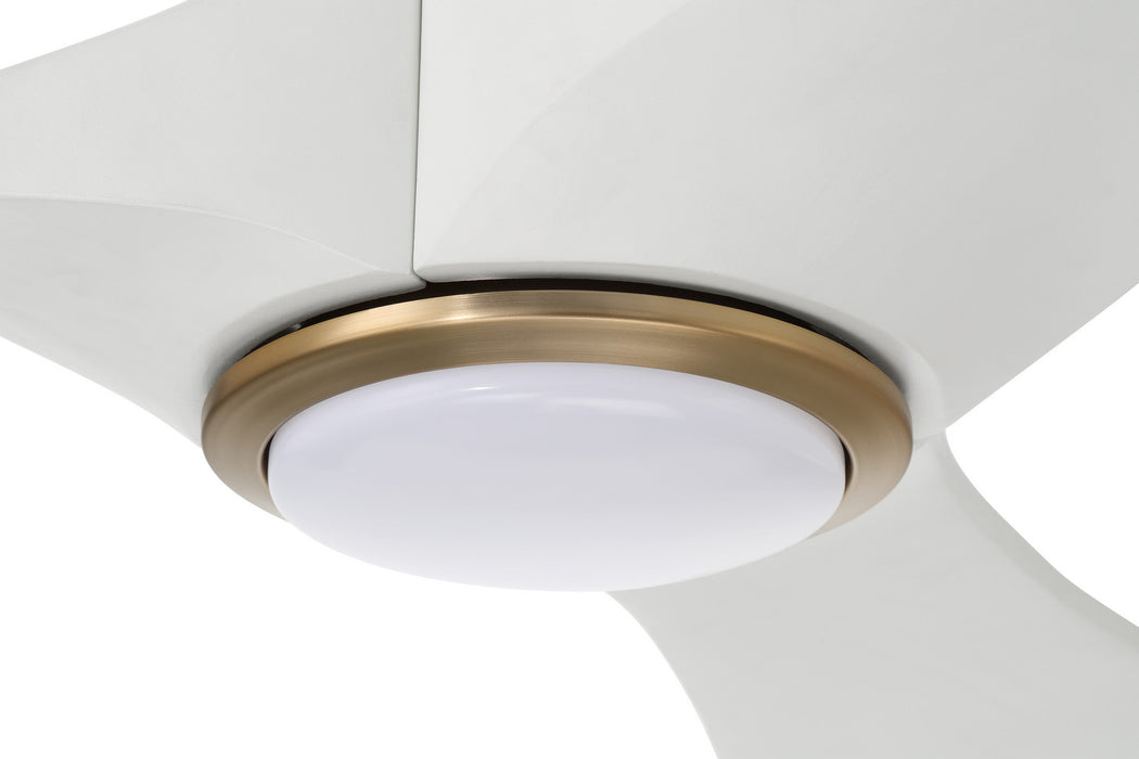 Craftmade - EVY60WSB3-NWF - 60" Ceiling Fan - Envy 60" Ceiling fan, no Wifi - White/Satin Brass
